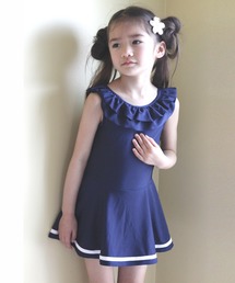 Catherine Cottage（キャサリンコテージ）の「ラウンドネックフリルスイムワンピース（水着・キッズ）」