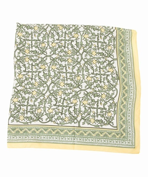 LE VERNIS（ル・ベルニ）の「LE VERNIS（ル・ベルニ）タイルモチーフスカーフ（バンダナ/スカーフ・レディース・ブラウン/サックスブルー/イエロー・FREE）」の3枚目の写真