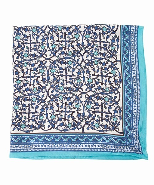 LE VERNIS（ル・ベルニ）の「LE VERNIS（ル・ベルニ）タイルモチーフスカーフ（バンダナ/スカーフ・レディース・ブラウン/サックスブルー/イエロー・FREE）」の7枚目の写真