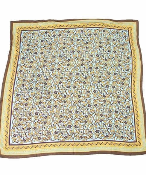 LE VERNIS（ル・ベルニ）の「LE VERNIS（ル・ベルニ）タイルモチーフスカーフ（バンダナ/スカーフ・レディース・ブラウン/サックスブルー/イエロー・FREE）」の5枚目の写真