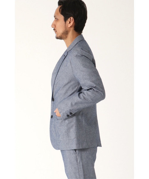 ikka（イッカ）の「【吸水速乾】COOLMAX オックスジャケット（テーラードジャケット・メンズ・ブラウン/ネイビー/ブルー・M/S/XL/L）」の12枚目の写真