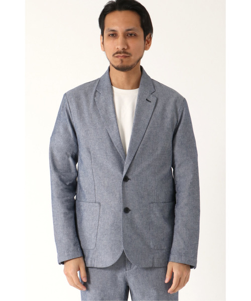 ikka（イッカ）の「【吸水速乾】COOLMAX オックスジャケット（テーラードジャケット・メンズ・ブラウン/ネイビー/ブルー・M/S/XL/L）」の10枚目の写真