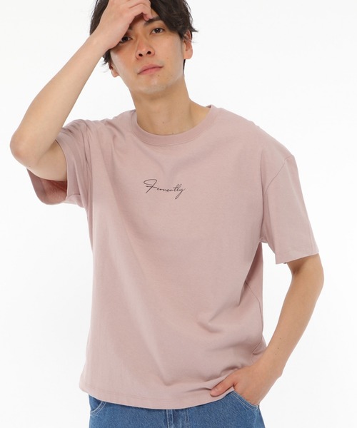 LAKOLE（ラコレ）の「USA筆記体プリントTシャツ / LAKOLE（Tシャツ/カットソー・メンズ・ホワイト/ブラック/ピンク/ライトブラウン・MEDIUM/LARGE）」の4枚目の写真