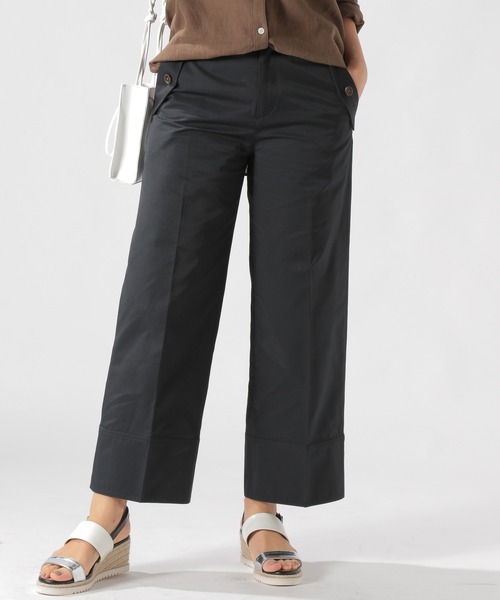 BAYFLOW(ベイフロー)の「ハイウエストワイドパンツ(その他パンツ・レディース・ベージュ/ネイビー・SMALL/MEDIUM)」の4枚目の写真