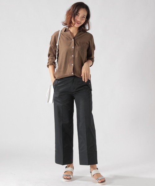 BAYFLOW(ベイフロー)の「ハイウエストワイドパンツ(その他パンツ・レディース・ベージュ/ネイビー・SMALL/MEDIUM)」の15枚目の写真