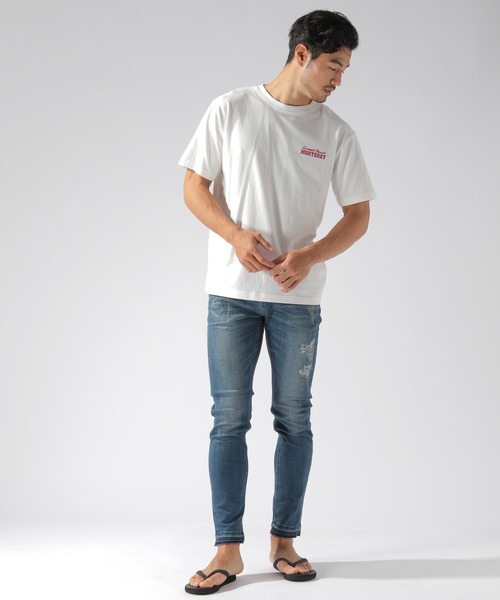 BAYFLOW（ベイフロー）の「USAコットングラフィックプリントTEE S/S（Tシャツ/カットソー・メンズ・ブラック/ベージュ/オフホワイト・SMALL/MEDIUM/LARGE）」の5枚目の写真