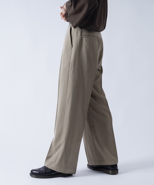 kutir(クティール)の「ワイドストレートパンツ(セットアップ着用可能)(その他パンツ・メンズ・ダークブラウン/ベージュ/ダークブルー・SMALL/MEDIUM/LARGE)」の3枚目の写真