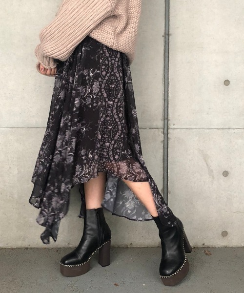 ENVYM（アンビー）の「スウィッチングアシメＳＫ（スカート・レディース・ブラック/ベージュ・FREE）」の16枚目の写真