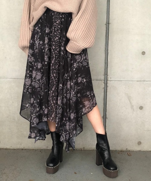 ENVYM（アンビー）の「スウィッチングアシメＳＫ（スカート・レディース・ブラック/ベージュ・FREE）」の15枚目の写真