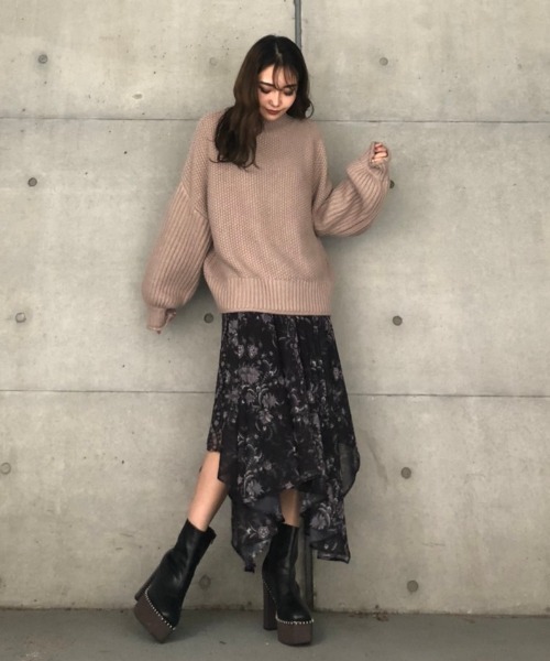 ENVYM（アンビー）の「スウィッチングアシメＳＫ（スカート・レディース・ブラック/ベージュ・FREE）」の11枚目の写真