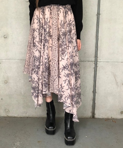 ENVYM（アンビー）の「スウィッチングアシメＳＫ（スカート・レディース・ブラック/ベージュ・FREE）」の8枚目の写真