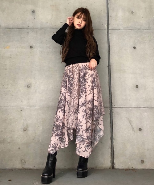 ENVYM（アンビー）の「スウィッチングアシメＳＫ（スカート・レディース・ブラック/ベージュ・FREE）」の5枚目の写真