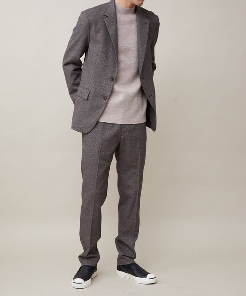 ADAM ET ROPE'（アダムエロペ）の「【CARREMAN】起毛 スリムテーパードスラックス/ブラッシュド/セットアップ対応（スラックス・メンズ・ダークブラウン・M/L/S）」の12枚目の写真