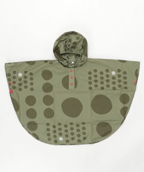392 plusm（サンキューニプリュスエム）の「"maru" rain poncho kids M（レインコート/ポンチョ・キッズ・カーキ/ネイビー/イエロー/レッド・M）」の2枚目の写真