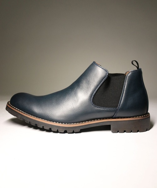 AAA+（サンエープラス）の「AAA+ サイドゴアショートブーツ（ブーツ・メンズ・ブラック/ブラウン/キャメル/ネイビー/ワインレッド・41/42/43/40/44）」の9枚目の写真