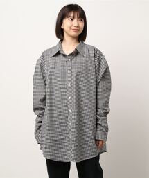 新品　コンペジェイエアデュートリステス　ギンガムチェックオーバーサイズブラウス KOEISTORE ブラウス レディース 春 夏 春夏 ブラウスシャツ