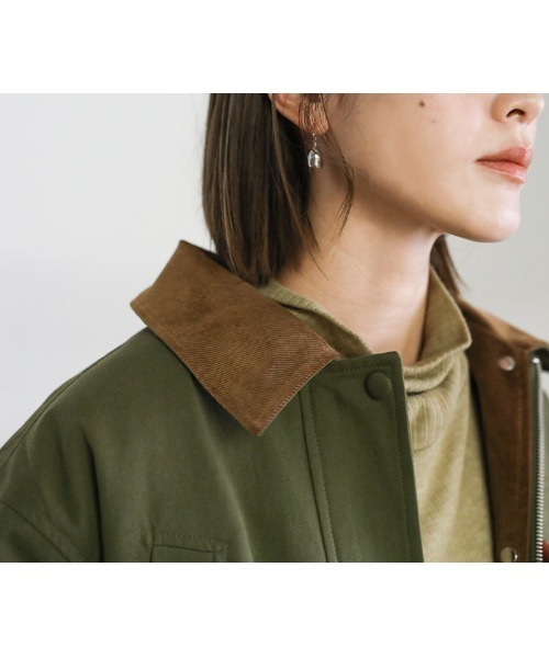 select MOCA（セレクトモカ）の「コーデュロイデザインワークジャケット（その他アウター・レディース・ベージュ/グリーン・FREE）」の12枚目の写真
