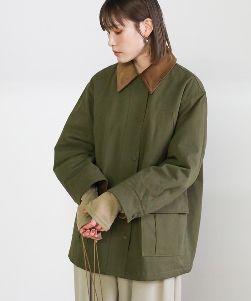 select MOCA（セレクトモカ）の「コーデュロイデザインワークジャケット（その他アウター・レディース・ベージュ/グリーン・FREE）」の16枚目の写真