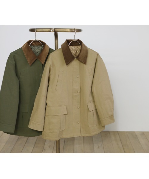 select MOCA（セレクトモカ）の「コーデュロイデザインワークジャケット（その他アウター・レディース・ベージュ/グリーン・FREE）」の17枚目の写真