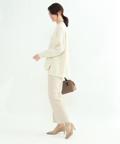 INDIVIインディヴィ パンツスーツ ベージュ / ライトグレー 【美品】 スーツ パンツ（INDIVI）（色：ベージュ系）のおすすめ人気商品