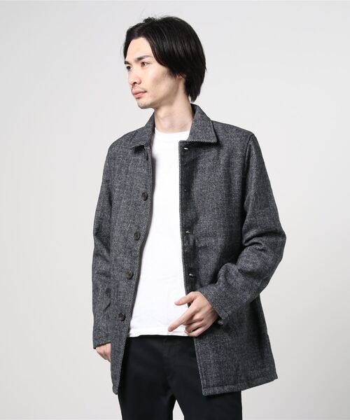 INNOCENT(イノセント)の「メルトンウールステンカラーコート(ステンカラーコート・メンズ・ブラック/ネイビー/グレー/その他1/その他2/その他3/キャメル・MEDIUM/LARGE/X-LARGE/SMALL)」の6枚目の写真