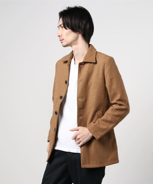 INNOCENT(イノセント)の「メルトンウールステンカラーコート(ステンカラーコート・メンズ・ブラック/ネイビー/グレー/その他1/その他2/その他3/キャメル・MEDIUM/LARGE/X-LARGE/SMALL)」の5枚目の写真