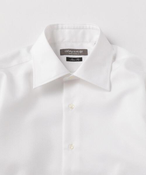 UNITED ARROWS LTD. OUTLET（ユナイテッドアローズアウトレット）の「＜A DAY IN THE LIFE＞ ドビー セミワイドカラー ドレスシャツ（シャツ/ブラウス・メンズ・ホワイト・39cm/37cm/42cm/41cm/40cm/38cm）」の3枚目の写真