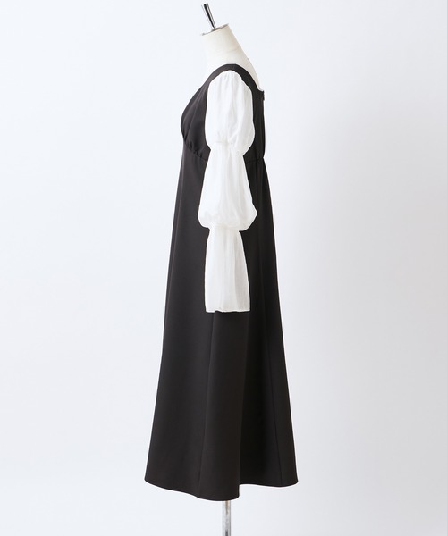 one after another NICE CLAUP(ワンアフターアナザーナイスクラップ)の「袖コンシャスワンピース(ワンピース・レディース・ブラック/ベージュ/チェック・FREE)」の12枚目の写真