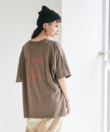 CUBE SUGAR（キューブシュガー）の「OE天竺空紡糸 プリント ビッグＴシャツ（Tシャツ/カットソー）」