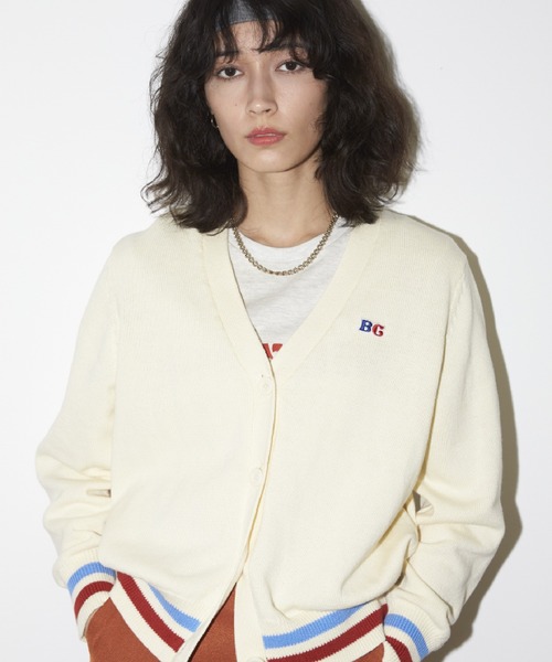 Bonjour Girl（ボンジュールガール）の「【Bonjour Girl】ＢＧラインニットカーディガン（カーディガン/ボレロ・レディース・ターコイズブルー/ライトブルー/ホワイト・FREE）」の2枚目の写真