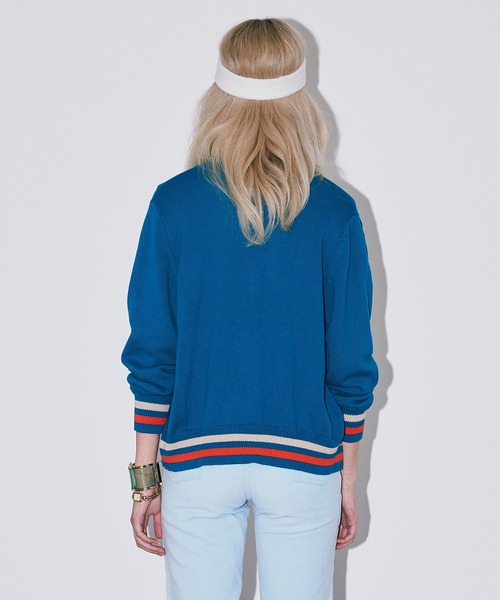 Bonjour Girl（ボンジュールガール）の「【Bonjour Girl】ＢＧラインニットカーディガン（カーディガン/ボレロ・レディース・ターコイズブルー/ライトブルー/ホワイト・FREE）」の13枚目の写真