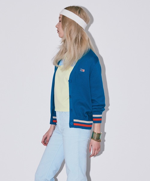 Bonjour Girl（ボンジュールガール）の「【Bonjour Girl】ＢＧラインニットカーディガン（カーディガン/ボレロ・レディース・ターコイズブルー/ライトブルー/ホワイト・FREE）」の10枚目の写真