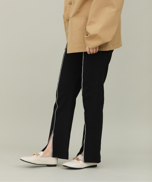 sakishimatokyo（サキシマトーキョー）の「【ZOZO限定】サキシマamp「フロントスリットパンツ」（その他パンツ・レディース・ブラック/ミント/ベージュ・FREE）」の6枚目の写真