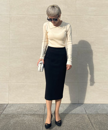 大人上品ロングストレートスカート