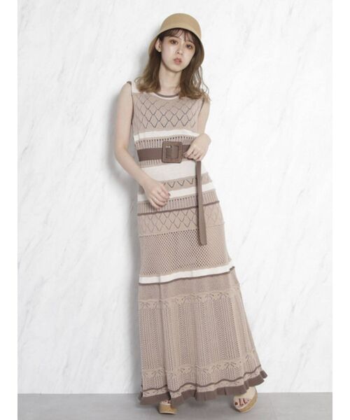 dazzlin（ダズリン）の「ミルフィーユクロシェワンピース（ワンピース・レディース・オフホワイト/オレンジ/ブルー/モカ・FREE）」の11枚目の写真