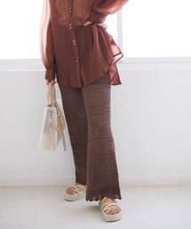 Heather | スカシアミフレアパンツ_946267(その他パンツ)