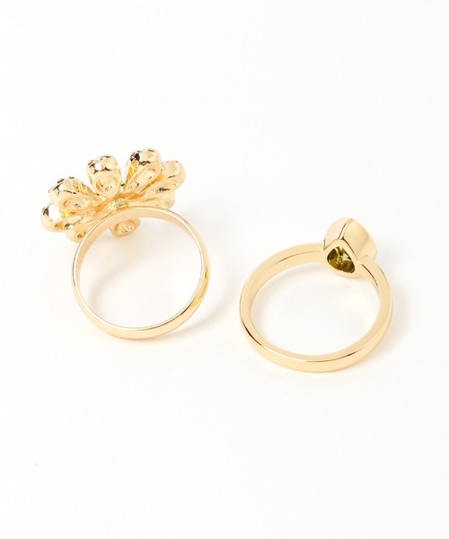 Enasoluna（エナソルーナ）の「【Enasoluna(エナソルーナ)】コラボフラワーセットリング（リング・レディース・イエロー/グリーン・0）」の12枚目の写真