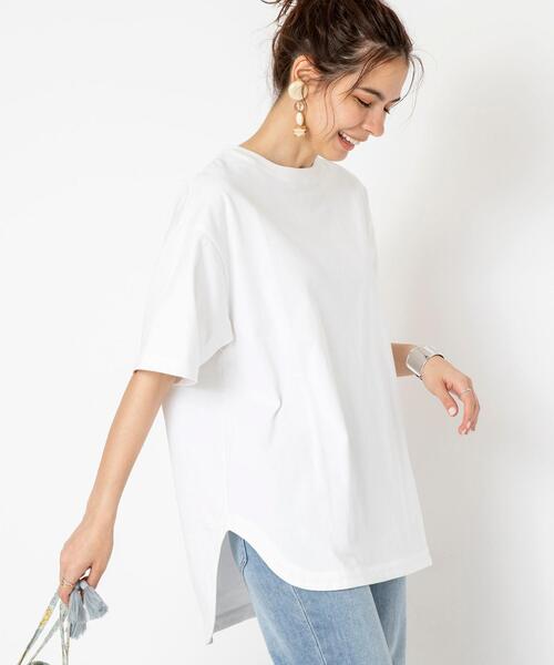 coen（コーエン）の「【WEB限定復刻】天竺ラウンドビッグTシャツ#（Tシャツ/カットソー・レディース・ダークグレー/ライラック/オフホワイト/オリーブ/クリーム/パープル・FREE）」の22枚目の写真