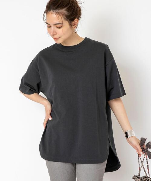 coen（コーエン）の「【WEB限定復刻】天竺ラウンドビッグTシャツ#（Tシャツ/カットソー・レディース・ダークグレー/ライラック/オフホワイト/オリーブ/クリーム/パープル・FREE）」の18枚目の写真