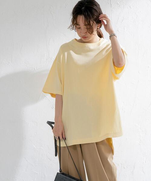 coen（コーエン）の「【WEB限定復刻】天竺ラウンドビッグTシャツ#（Tシャツ/カットソー・レディース・ダークグレー/ライラック/オフホワイト/オリーブ/クリーム/パープル・FREE）」の8枚目の写真