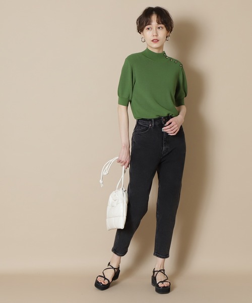 N.（N. Natural Beauty Basic）（エヌエヌナチュラルビューティーベーシック）の「【EDWIN】MOM’S DENIM デニムパンツ（デニムパンツ・レディース・ブラック/ブルー・X-SMALL/SMALL）」の4枚目の写真