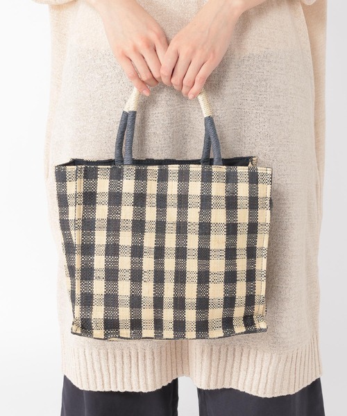 studio CLIP（スタディオクリップ）の「マダガスカルラフィアトートバッグ（トートバッグ・レディース・ネイビー/ピンク/ブルー/グリーン・FREE）」の3枚目の写真