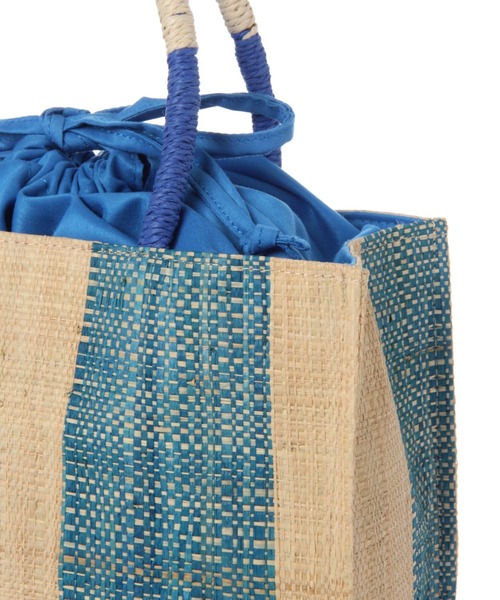 studio CLIP（スタディオクリップ）の「マダガスカルラフィアトートバッグ（トートバッグ・レディース・ネイビー/ピンク/ブルー/グリーン・FREE）」の5枚目の写真