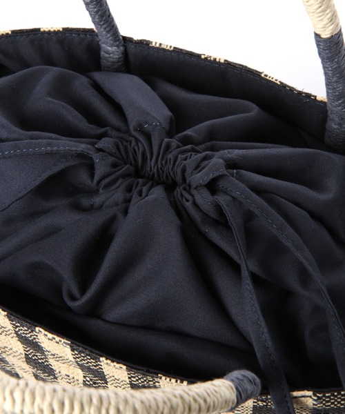 studio CLIP（スタディオクリップ）の「マダガスカルラフィアトートバッグ（トートバッグ・レディース・ネイビー/ピンク/ブルー/グリーン・FREE）」の9枚目の写真