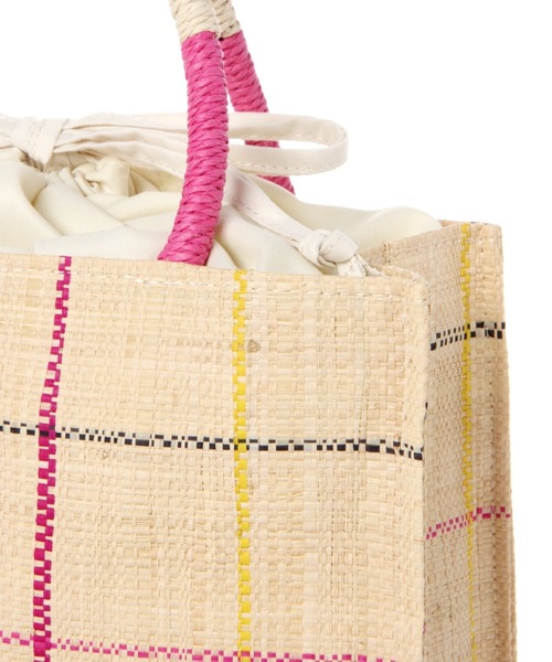 studio CLIP（スタディオクリップ）の「マダガスカルラフィアトートバッグ（トートバッグ・レディース・ネイビー/ピンク/ブルー/グリーン・FREE）」の10枚目の写真