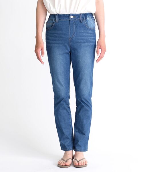 SHIPS any（シップス エニィ）の「SHIPS any: デニム イージー スキニー パンツ〈ウォッシャブル〉（デニムパンツ・レディース・ネイビー・SMALL/MEDIUM/LARGE）」の2枚目の写真