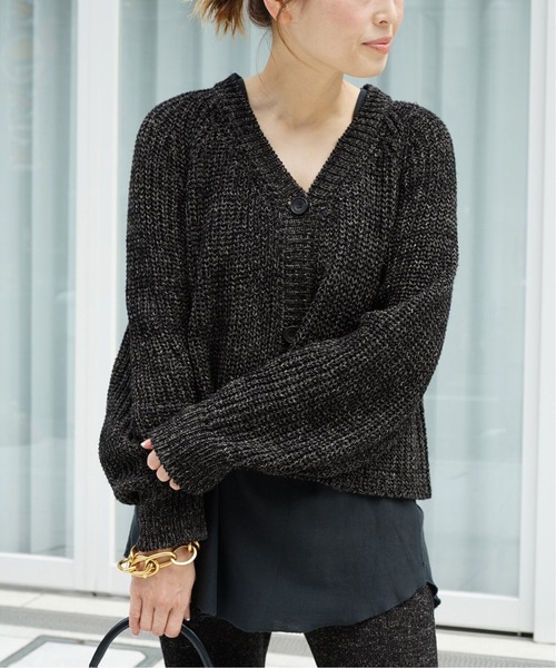 Deuxieme Classeドウーズイエムクラス　黒 長袖カーディガン Deuxieme Classe（ドゥーズィエムクラス）の「* latest カーディガン