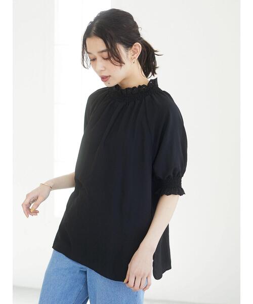 Sugar spoon（シュガースプーン）の「・SUGAR SPOON レースギャザーブラウス（シャツ/ブラウス・レディース・グレイッシュベージュ/オフホワイト/ブラック/イエロー・FREE）」の14枚目の写真