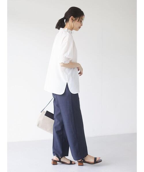 Sugar spoon（シュガースプーン）の「・SUGAR SPOON レースギャザーブラウス（シャツ/ブラウス・レディース・グレイッシュベージュ/オフホワイト/ブラック/イエロー・FREE）」の18枚目の写真