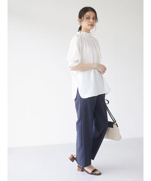 Sugar spoon（シュガースプーン）の「・SUGAR SPOON レースギャザーブラウス（シャツ/ブラウス・レディース・グレイッシュベージュ/オフホワイト/ブラック/イエロー・FREE）」の19枚目の写真